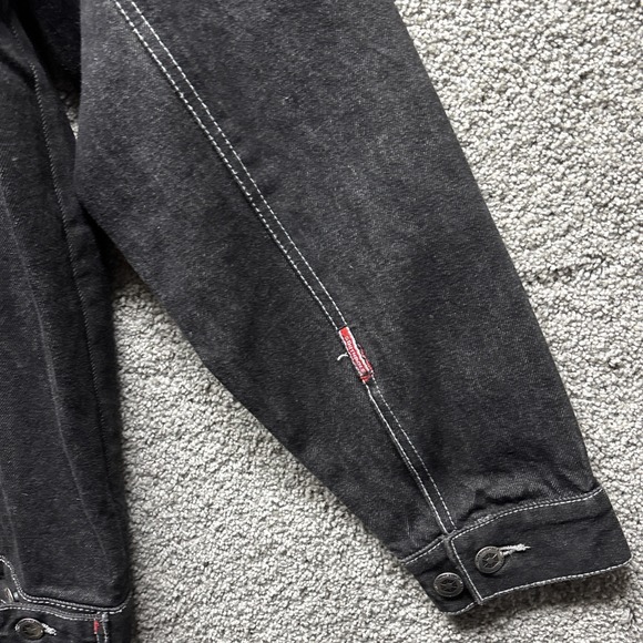 Southpole Vintage Mens LARGE Y2K 90s Denim Button Trucker Jacket Jnco Pocket EUC - Picture 8 of 16